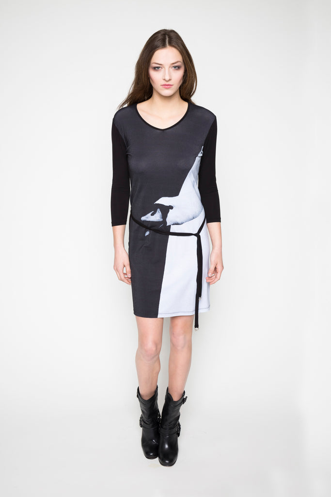 NORDENFELDT Dress Evelyn black white print