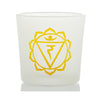 FROSTED ENGRAVED GLASS CHAKRAS – VOTIVE CANDLE HOLDER