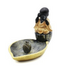 Baby Monk on Lotus Leaf Incense Burner