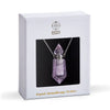 Crystal Aromatherapy Necklace - Amethyst Point (Silver)