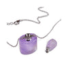 Crystal Aromatherapy Necklace - Amethyst Spirit Bottle (Silver)