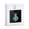Crystal Aromatherapy Necklace - Fluorite Heart (Silver)