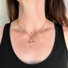 EE Gold Necklace – Hollow Triangle