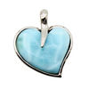 Larimar Silver Heart Pendant