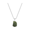 Moldavite Crystal Necklace with Chain - 925