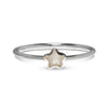 Rainbow Moonstone Star Silver Ring