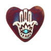 Raku Heart Hamsa