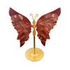 Red Jasper Butterfly on a Gold Stand