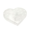 Selenite Flower of Life Heart Coaster