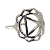 Solar Plexus Chakra Healing Symbol Silver Ring