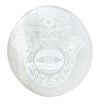 Hamsa Selenite Engraved Palmstone