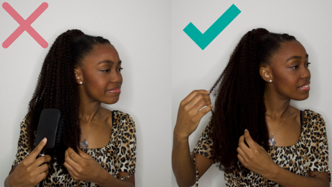 curly ponytail extensions detangle
