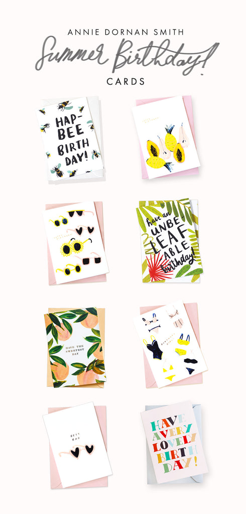 Annie Dornan Smith - Summer Birthday Card Selection!