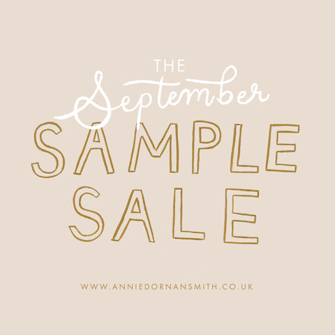 September Sample Sale Graphic