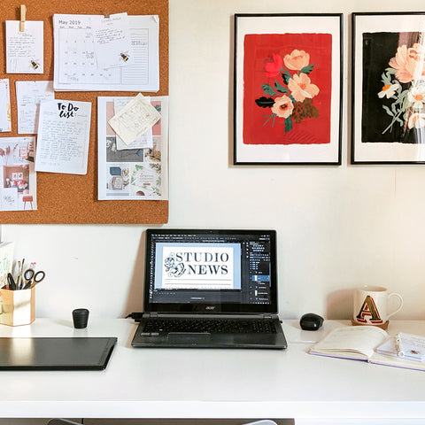 My studio desk space