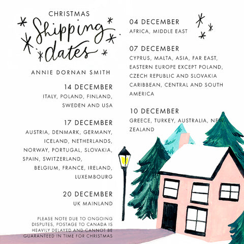 Final Christmas Shipping Dates Graphic