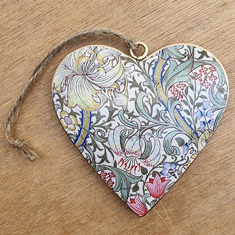 Autumn Metal Heart Ornament (c)