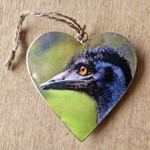 Emu Metal Heart Ornament
