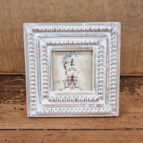 Wooden Beaded Detail Photo Frame 4 x 4