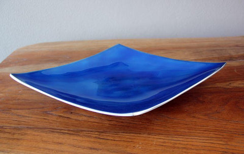 Blue Angular Platter - mmturffarm