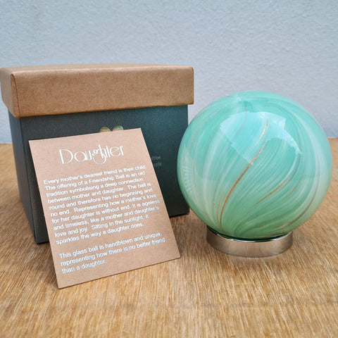 Daughter Friendship Ball Sage Green Swirls