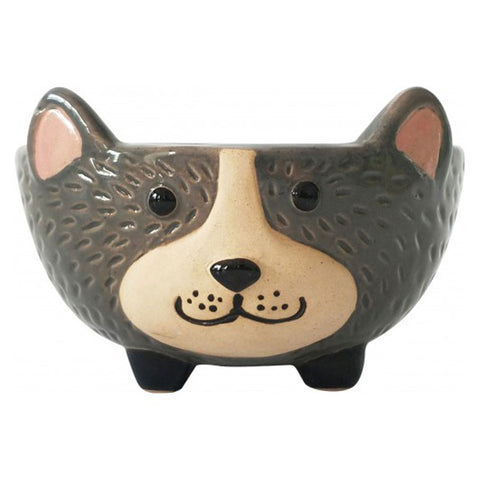 Dog Ceramic Bowl - Grey