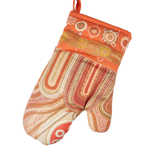 Evening Star Oven Mitt - Ochre By Emma Stenhouse