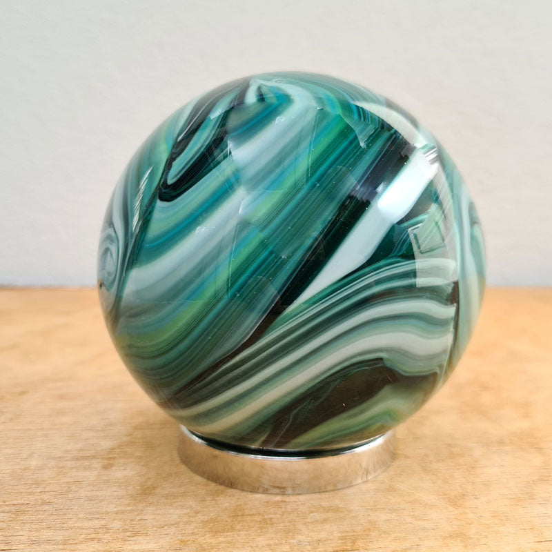 Mother Friendship Ball Dark Green Swirls