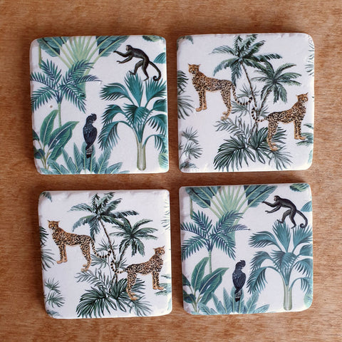 Jungle Friends Set of 4 Coasters