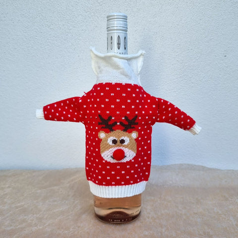 Christmas Wine Bottle Cover Reindeer Design