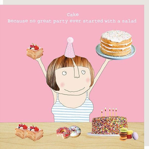 Rosie Made A Thing Card - Cake vs Salad