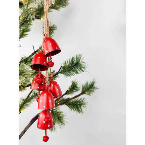 Christmas Bells Garland Red 48cm