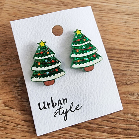 Christmas Tree Stud Earrings