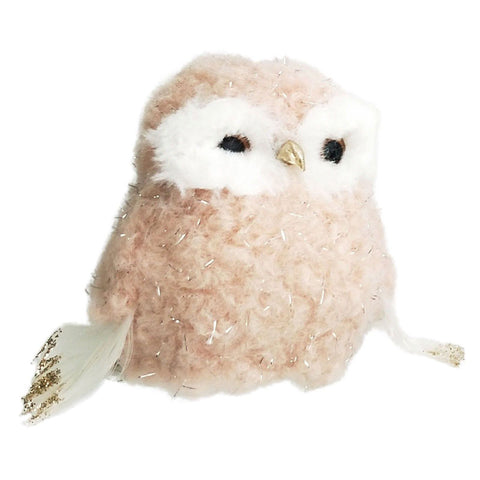 Cute Owl Christmas Ornament - Pink