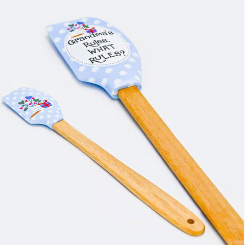 Grandma's Rules Set of 2 Silicone Spatulas