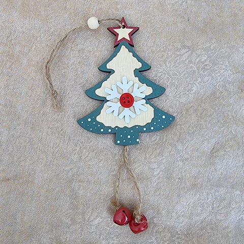 Christmas Tree Ornament Snowflake Design With Bells