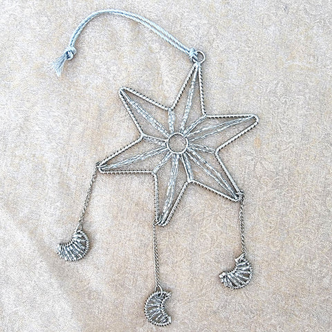 Hanging Beaded Star & Moons
