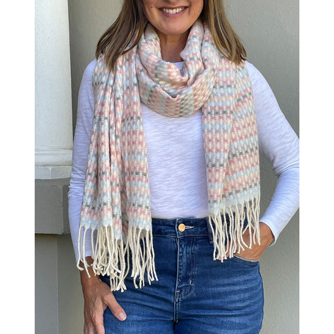 Maeve Pastel Sherbet Stripes Scarf