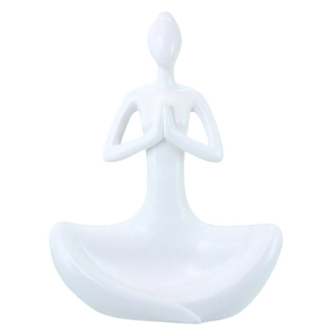 Yoga Lady Figurine - White 24cm