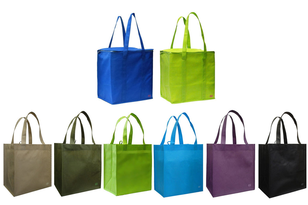 insulated shopping bags zipper