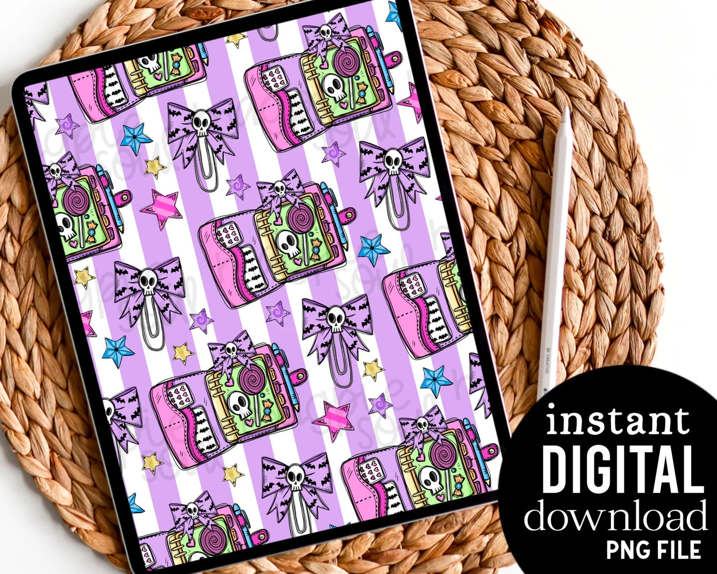 Halloween Planner Kawaii - Digital Pattern Paper