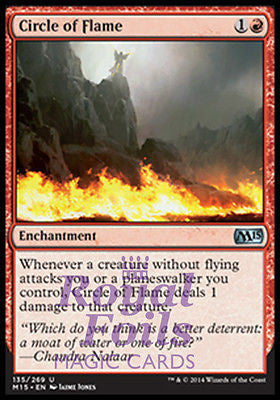 **2x FOIL Circle of Flame** MTG M15 Core Set Uncommon MINT red enchantment **2x FOIL Circle of Flame** MTG M15 Core Set Uncommon MINT red enchantment
