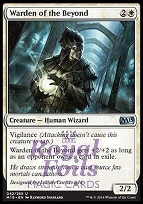 **2x FOIL Warden of the Beyond** MTG M15 Core Set Uncommon MINT white human wizard **2x FOIL Warden of the Beyond** MTG M15 Core Set Uncommon MINT white human wizard