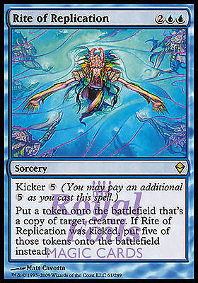 **1x FOIL Rite of Replication** ZEN MTG Zendikar Rare MINT blue **1x FOIL Rite of Replication** ZEN MTG Zendikar Rare MINT blue