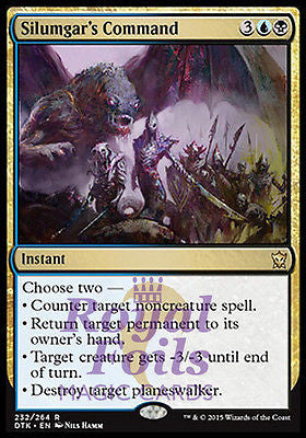 **1x FOIL Silumgar's Command DTK MTG Dragons of Tarkir Rare MINT blue black **1x FOIL Silumgar's Command DTK MTG Dragons of Tarkir Rare MINT blue black