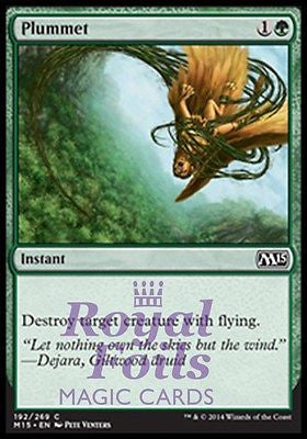 **4x FOIL Plummet** MTG M15 Core Set Common MINT green instant **4x FOIL Plummet** MTG M15 Core Set Common MINT green instant