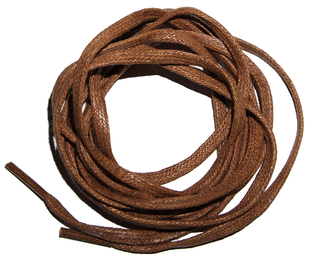 Medium Brown] - Thin Flat Waxed Cotton 