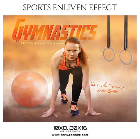 Gymnastic sports photography templates