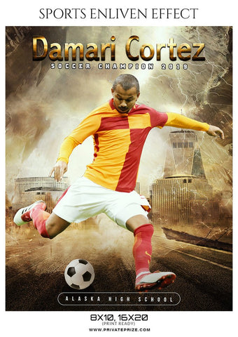 Soccer sports photography template