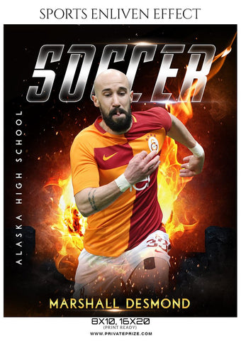 Soccer sports photography template